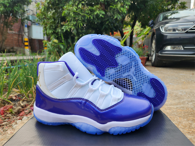 Men's Running weapon Air Jordan 11 Purple/White Shoes 077
